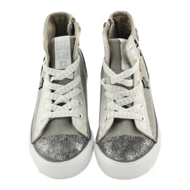 Children's sneakers tied in gray stars 374068 big star grey 4 Children's sneakers tied in gray stars 374068 big star grey 4