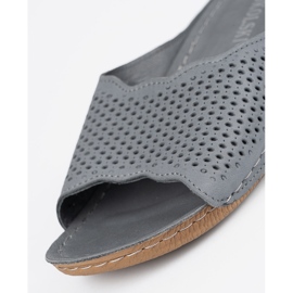 T.Sokolski Leather gray flip flops grey 1