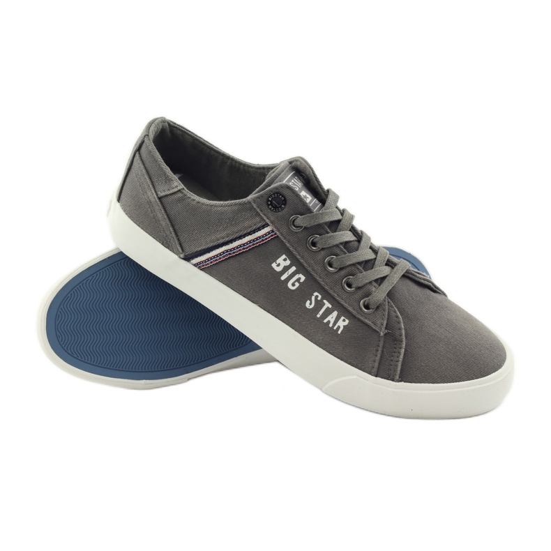 Big Star 174316 tied sneakers grey 3