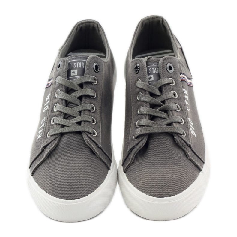 Big Star 174316 tied sneakers grey 4