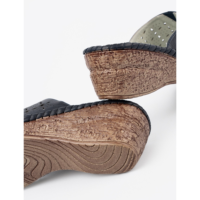 J. Star Women's navy blue wedges 1