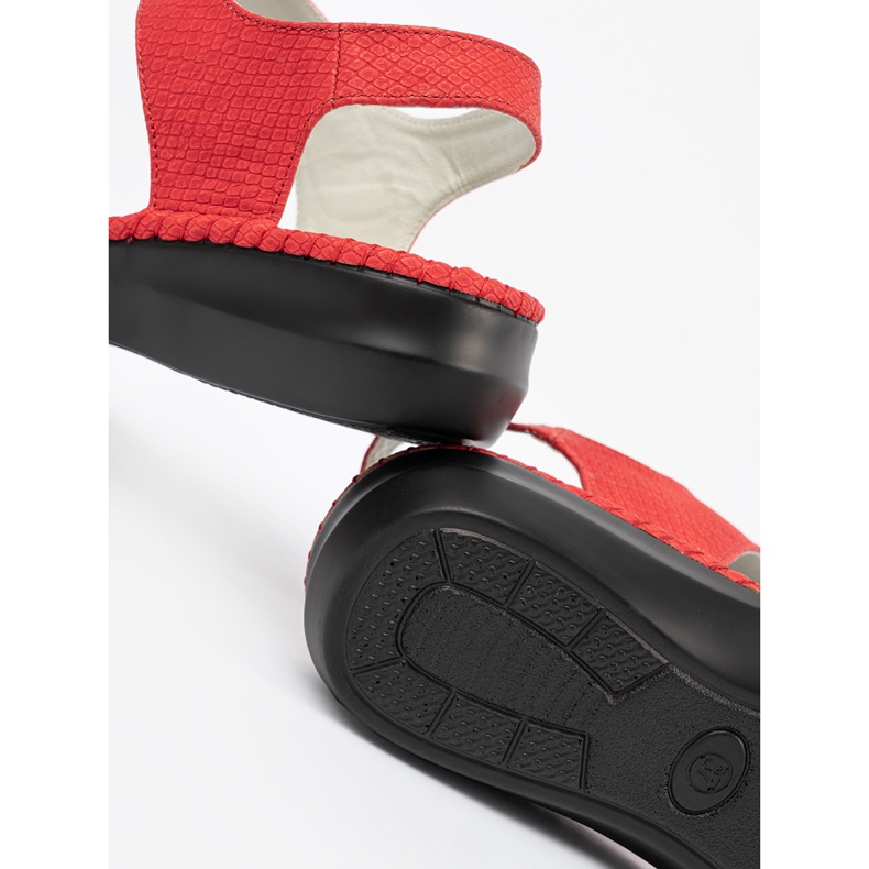 J. Star Red sandals with a leather insert 2