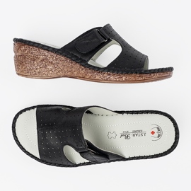 J. Star Black wedges with cutouts 1