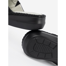 J. Star Black women's slippers with a leather insert 1 J. Star Black women's slippers with a leather insert 1