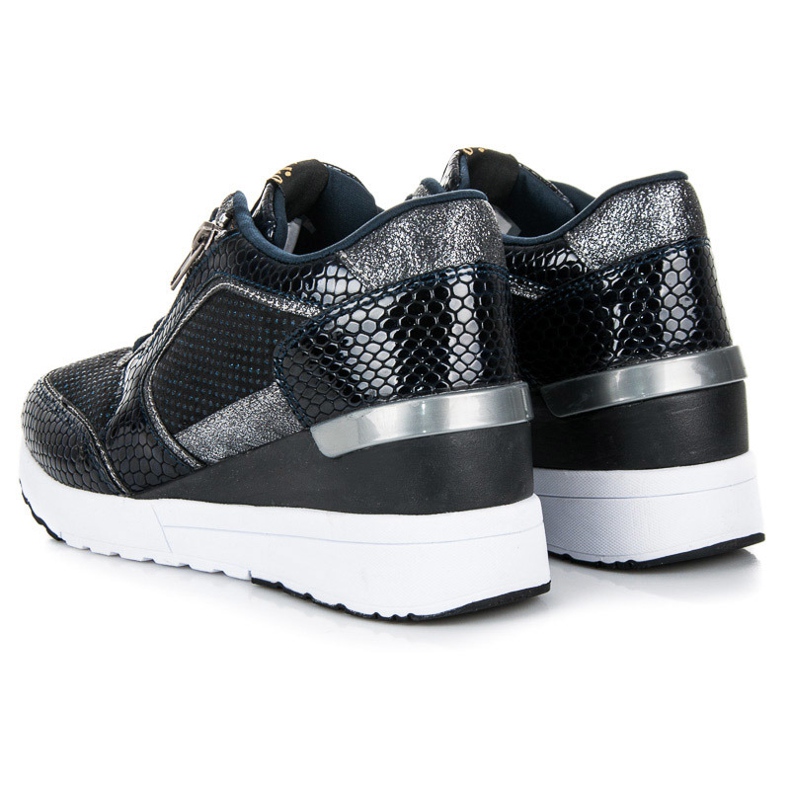 Kylie Sports shoes on a wedge navy blue 1 Kylie Sports shoes on a wedge navy blue 1