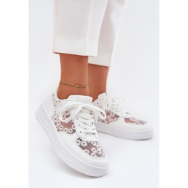 Women's mesh Sneakers White Stokrotki 2