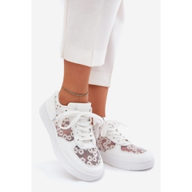 Women's mesh Sneakers White Stokrotki 1