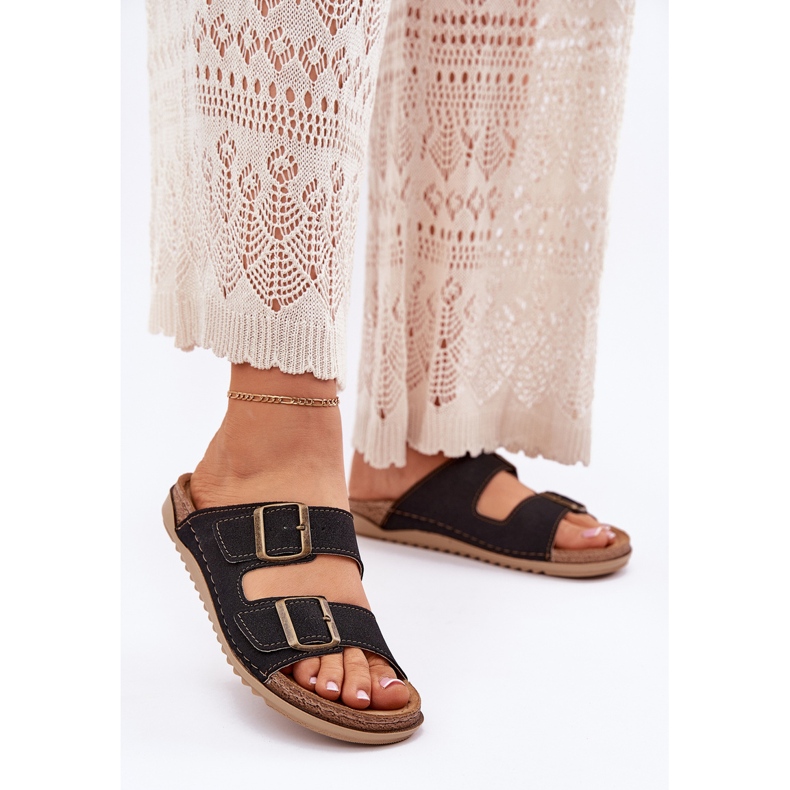 Inblu AA000068 preventive flip flops black 2