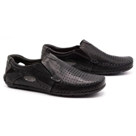 Olivier Men's loafers 901 for the summer black face 2