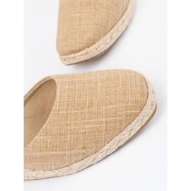 Shelvt Beige sandals espadrilles on wedge 1