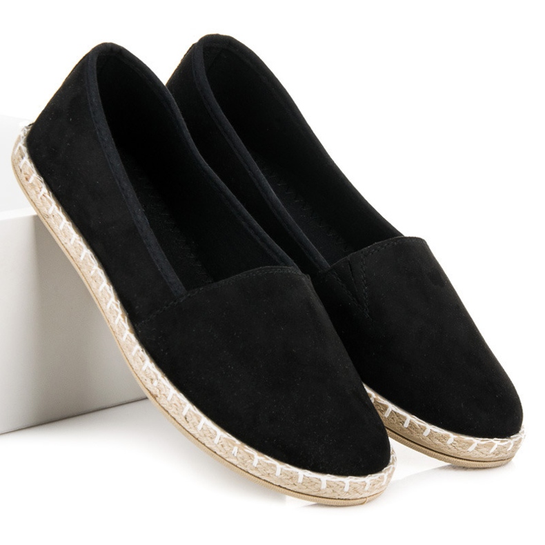 Suede espadrilles black 2