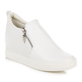 Openwork Sneakers On Wedge white 1