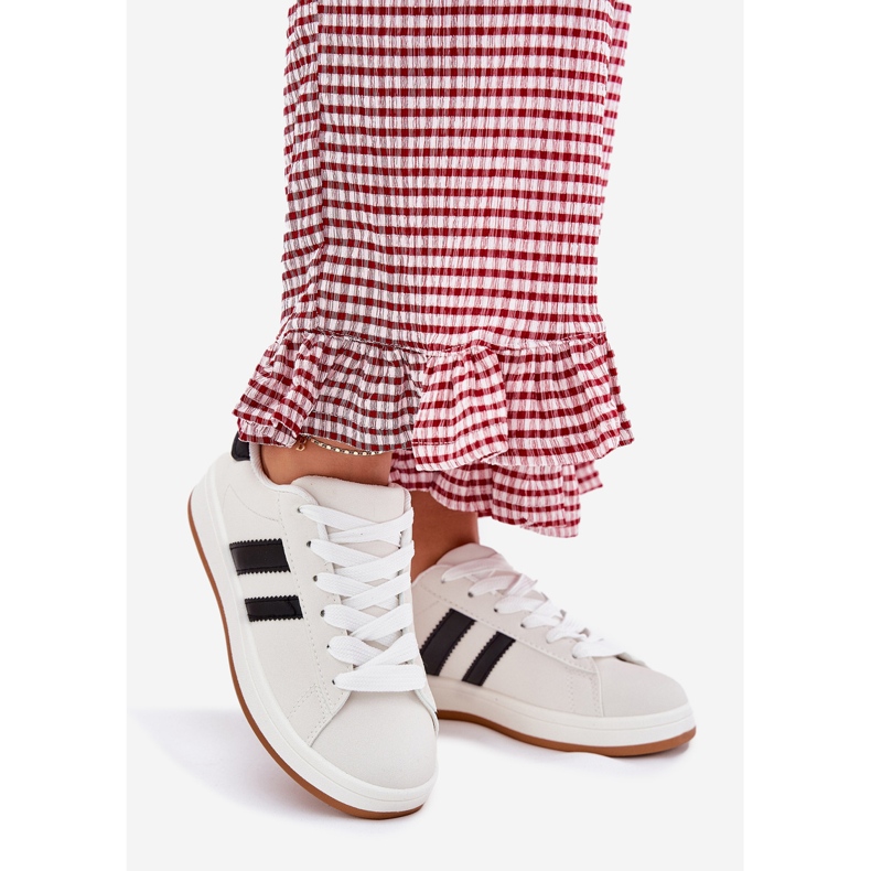 Women's sneakers sports shoes with eco leather white 1 Women's sneakers sports shoes with eco leather white 1