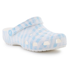 Crocs classic gingham clog 211006-16s flip-flops white 1