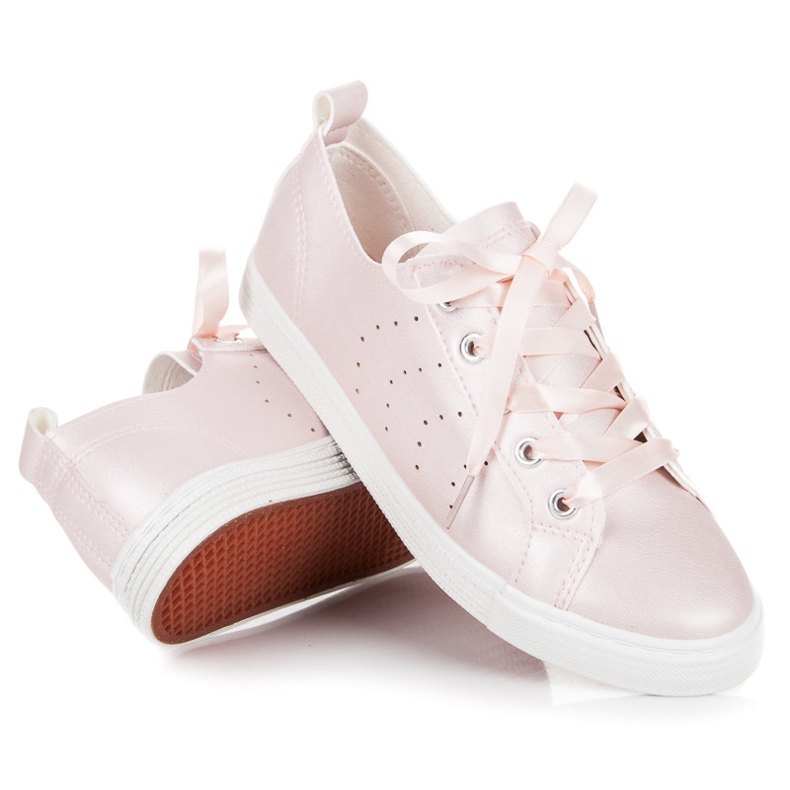 Kylie Pink Sneakers Tied With A Ribbon 2