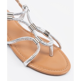 Silver women's flip -flops 1