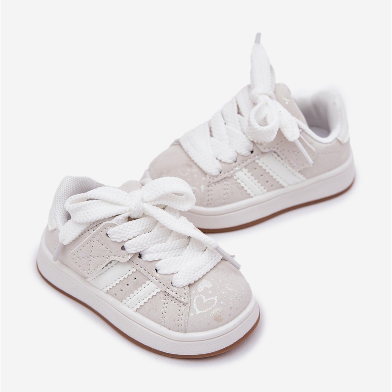 Sneakers sports shoes for children's hearts white 1 Sneakers sports shoes for children's hearts white 1