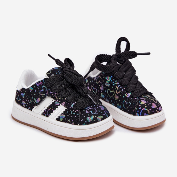 Sneakers Sneakers sports shoes with black hearts 1 Sneakers Sneakers sports shoes with black hearts 1