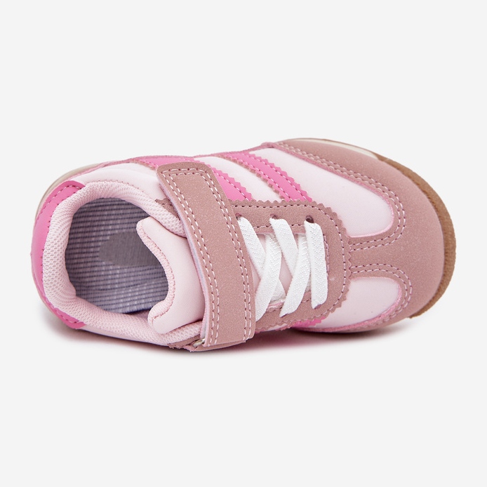 Children's sneakers sports shoes with pink Velcro 2