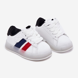 Children's sneakers sports shoes with a glowing white and white sole 1