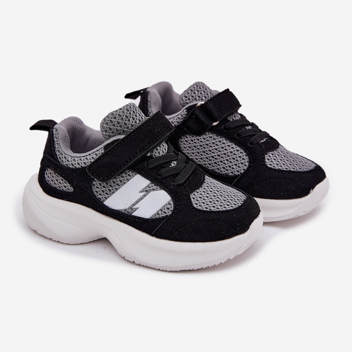 Black-gray children's sneakers sports shoes 1