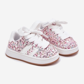 Girls' sports shoes with a unicorn motif pink 1 Girls' sports shoes with a unicorn motif pink 1