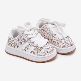 Girls' sports shoes with a unicorn motif white 1 Girls' sports shoes with a unicorn motif white 1