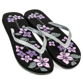 Mckeylor Flip-flops with flowers black 1