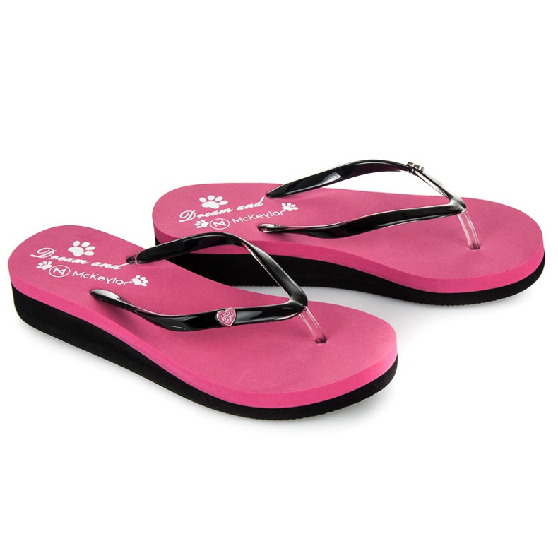 Mckeylor Pink wedge slippers 1