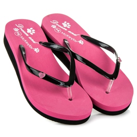 Mckeylor Pink wedge slippers 2