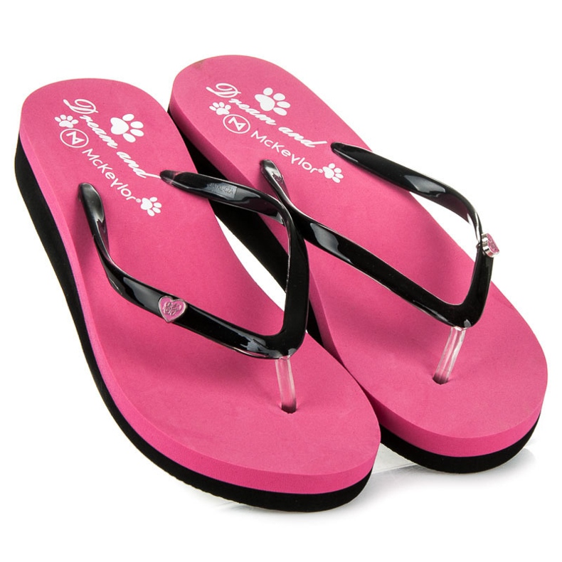 Mckeylor Pink wedge slippers 2