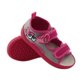 American Club American leather insole sandals pink grey 3