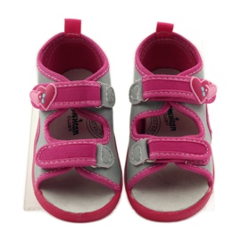 American Club American leather insole sandals pink grey 4