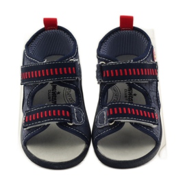 American Club American leather insole sandals navy blue red 4 American Club American leather insole sandals navy blue red 4