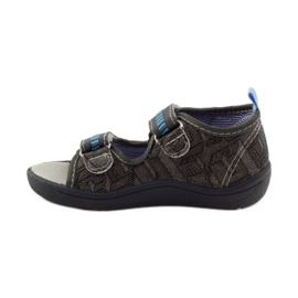 American Club American leather insole sandals grey blue 2 American Club American leather insole sandals grey blue 2