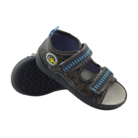 American Club American leather insole sandals grey blue 3