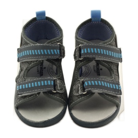 American Club American leather insole sandals grey blue 4