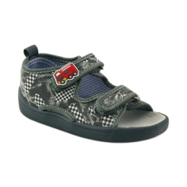 American Club American leather insole sandals grey white 1
