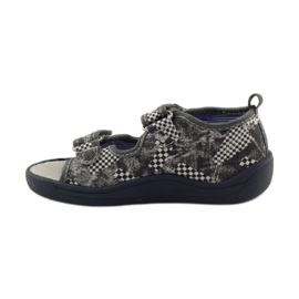 American Club American leather insole sandals grey white 2