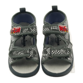 American Club American leather insole sandals grey white 4