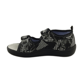American Club American leather insole sandals white black 2
