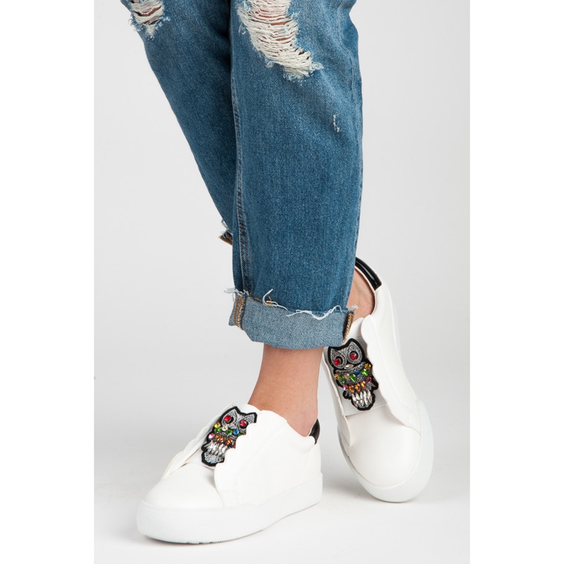 Vices Slip-on sneakers with owls white 2