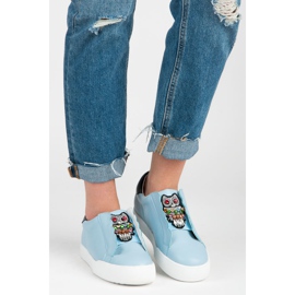 Vices Slip-on Sneakers With Owls blue 1