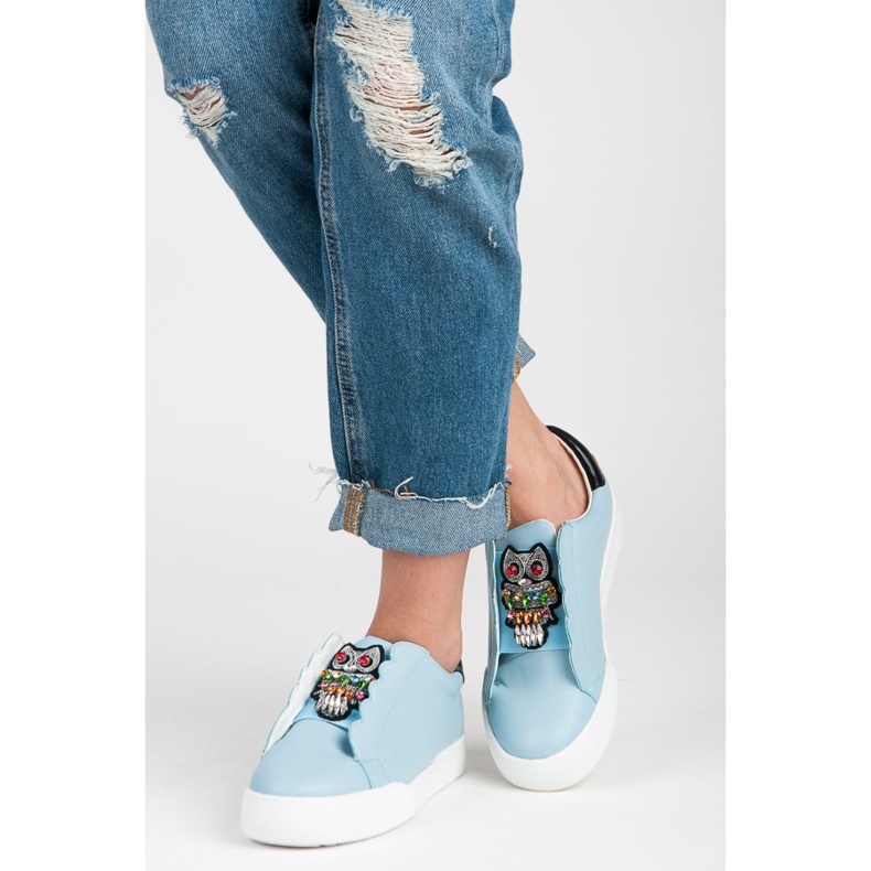 Vices Slip-on Sneakers With Owls blue 2