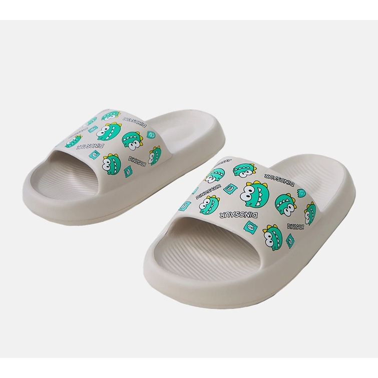 Gray children's flip flops with print grey 2