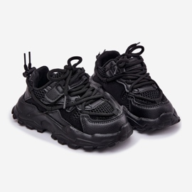 Black children's sneakers sports shoes 1