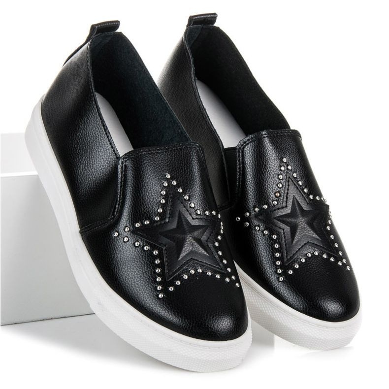 Black slipons with a star 2