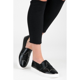 Black slipons with a star 1