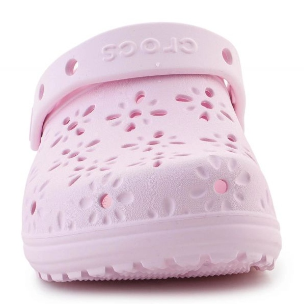 Crocs Classic Floral Cut Out CLOG 210927-6W pink 2 Crocs Classic Floral Cut Out CLOG 210927-6W pink 2