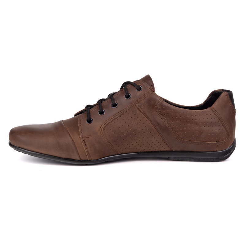 Men's leather shoes polbut c34p perforated brown casual 1 Men's leather shoes polbut c34p perforated brown casual 1